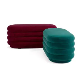 Ferm living velour pouf oval
